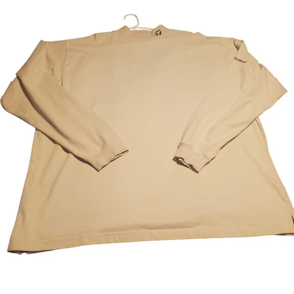 TaylorMade Vintage Size XXL Golf Mock Neck Sweatshirt Pullover Beige Logo Y2K - Picture 1 of 9